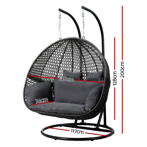 2-person hanging pod chair