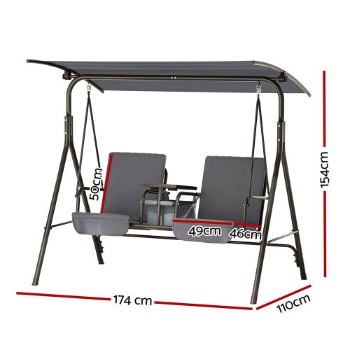 2-seater garden swing