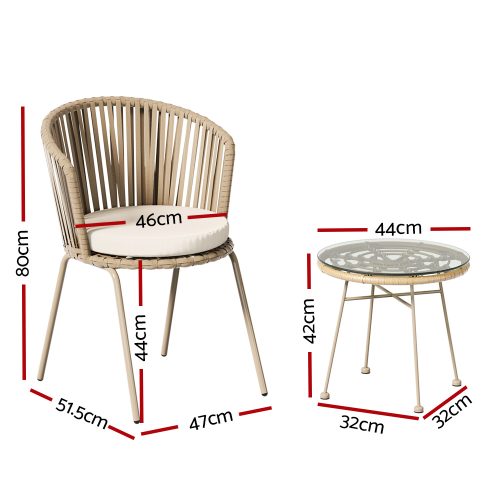 3-piece outdoor furniture