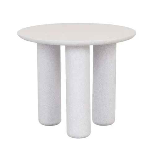Artie Outdoor Pillar Side Table - White Speckle