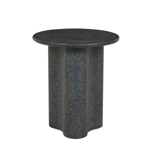 Artie Outdoor Wave Side Table - Black Speckle