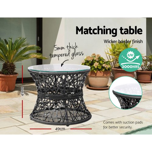 Balcony wicker furniture