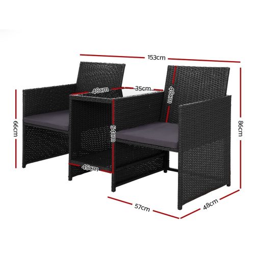 Balcony wicker set