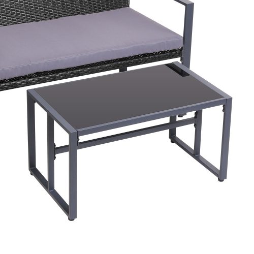 Black patio furniture set