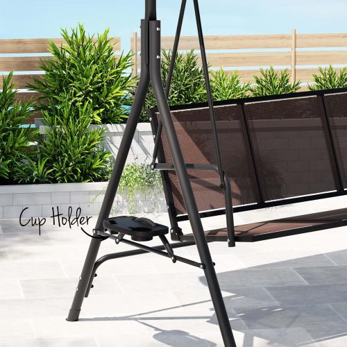 Brown swing chair