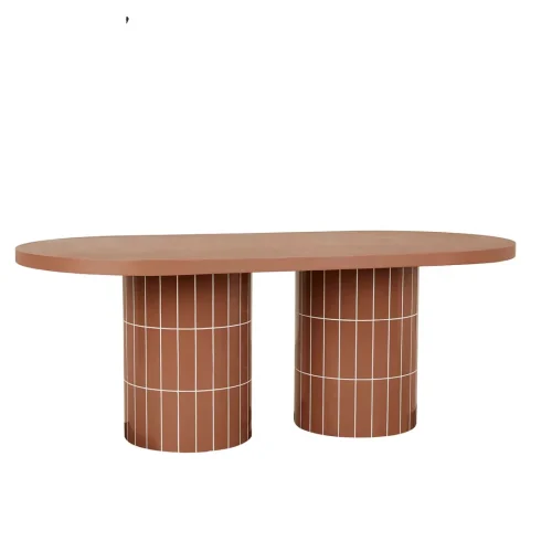 Burnt sienna dining table