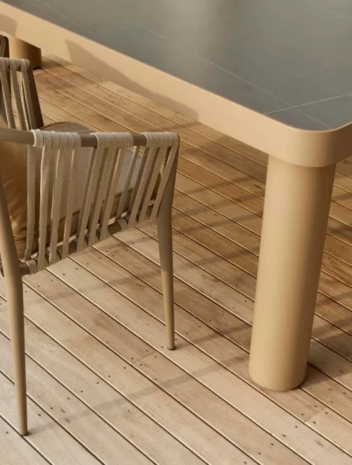 Clay ceramic dining table
