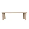 Frankie Outdoor Ceramic Dining Table - Light Grey - Clay