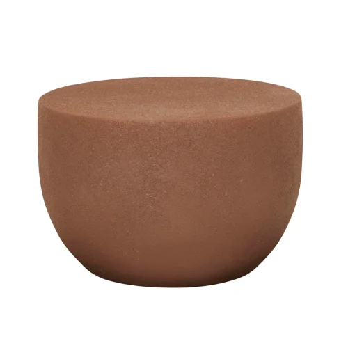Granada Drum Side Table - Brique