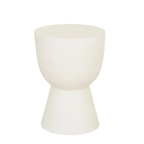 Granada Goblet Side Table - White Fleck