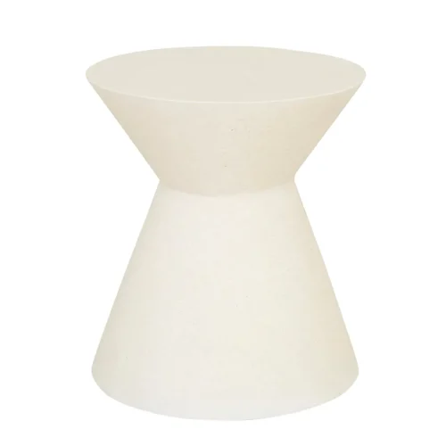 Granada Hourglass Side Table - White Fleck