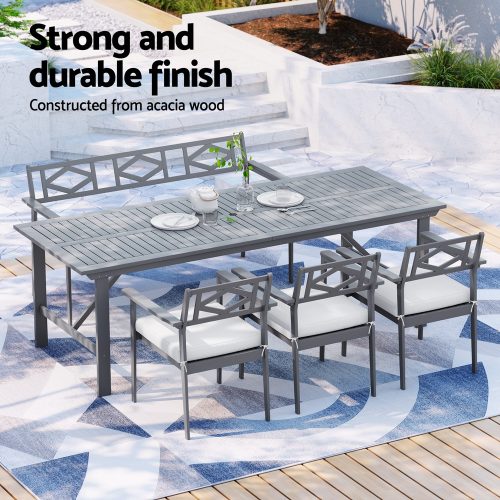 Grey dining set outdoor