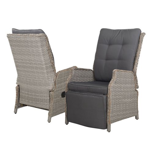 Grey outdoor lounge chairs