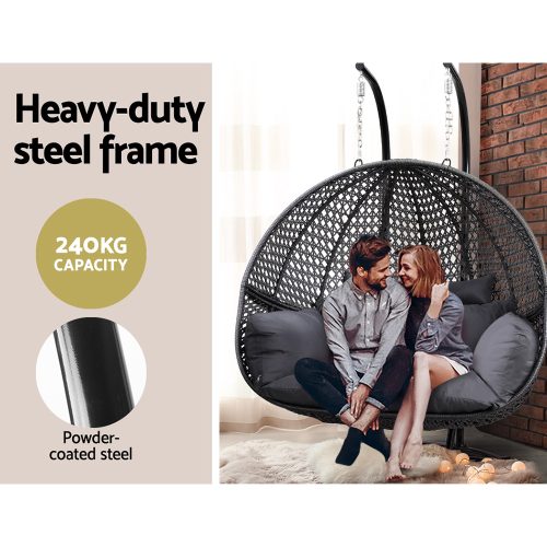 Grey patio egg chair