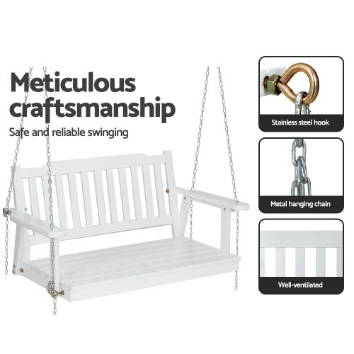 Hanging porch bench