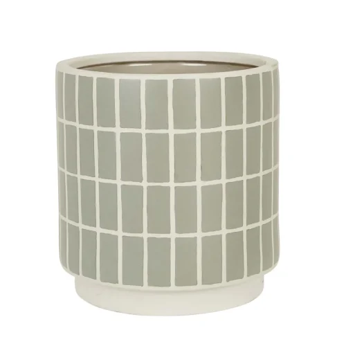 Hanson Alo Planter - Matte Stone Grey Tile