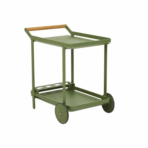 Lagoon Bar Trolley - Khaki Powdercoat