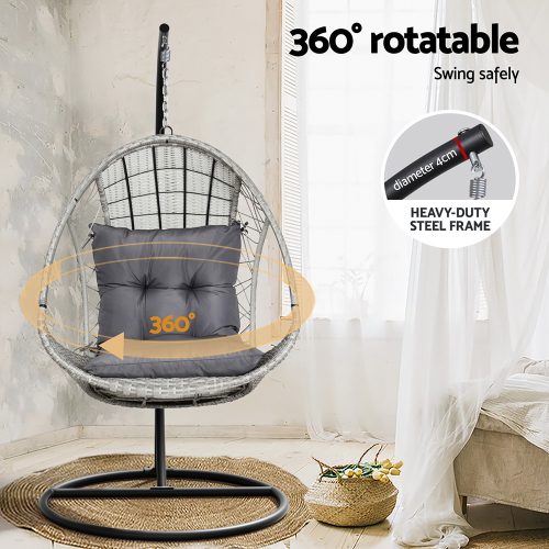 Light grey swing chair