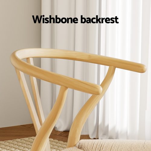 Natural wood dining chair