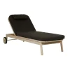 Normandy Sunbed - Charcoal - Aged Teak