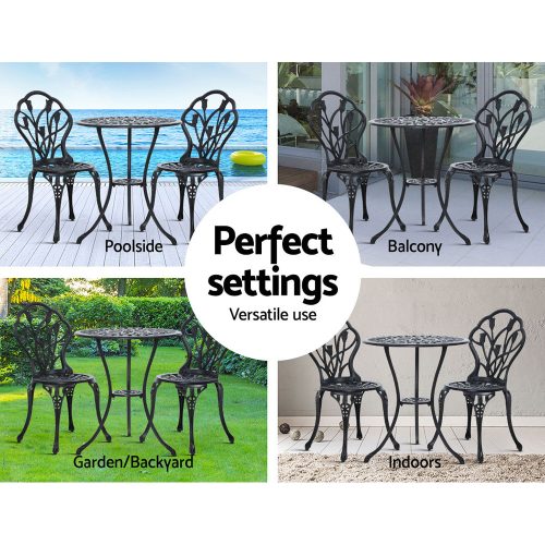 Outdoor café table set