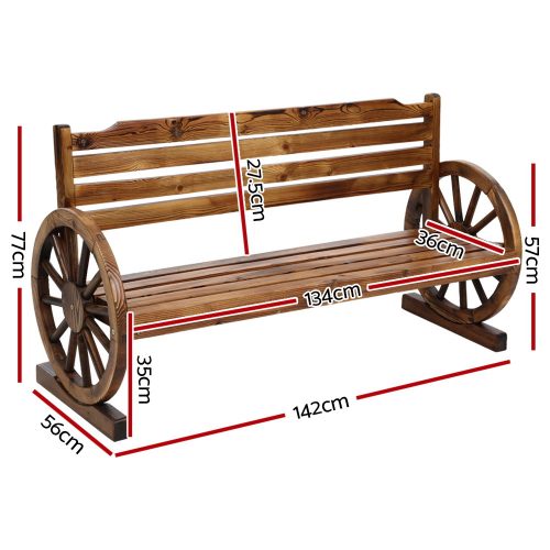 Outdoor wagon bench