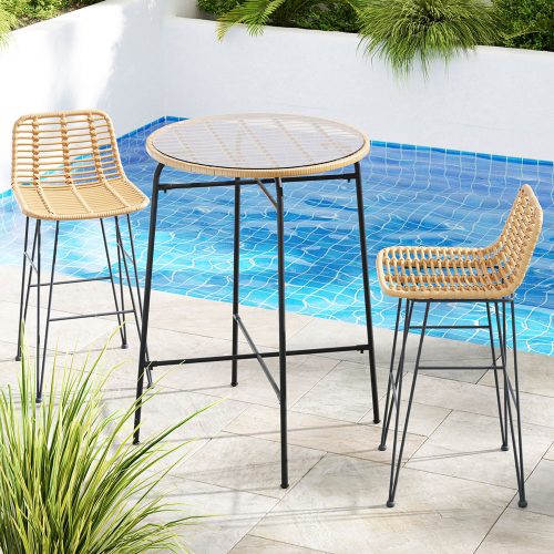 Outdoor wicker chairs