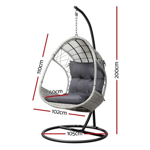Outdoor wicker pod chair