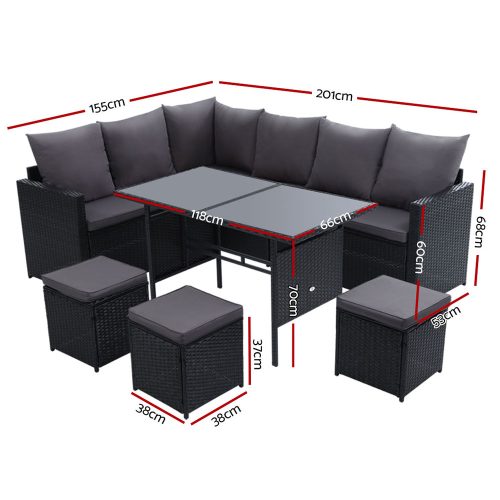 Patio sofa lounge set