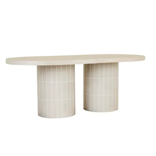 Pearl white dining table