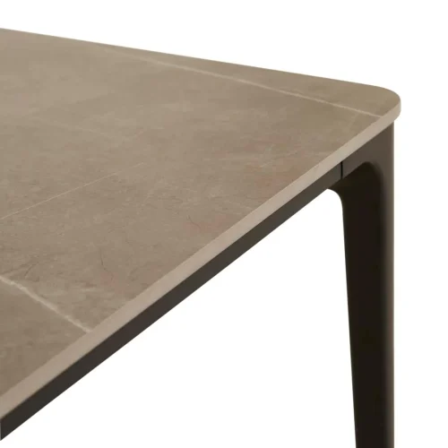 Square dining table grey stone