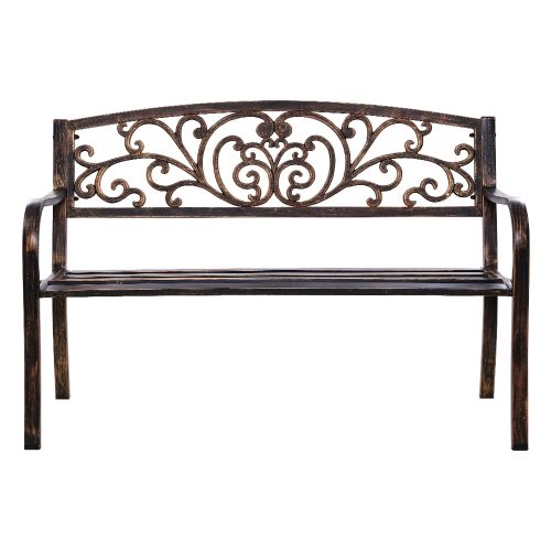 Steel park bench