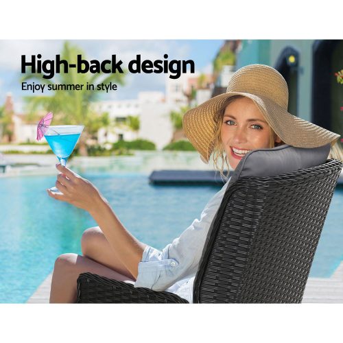 Stylish black patio chairs