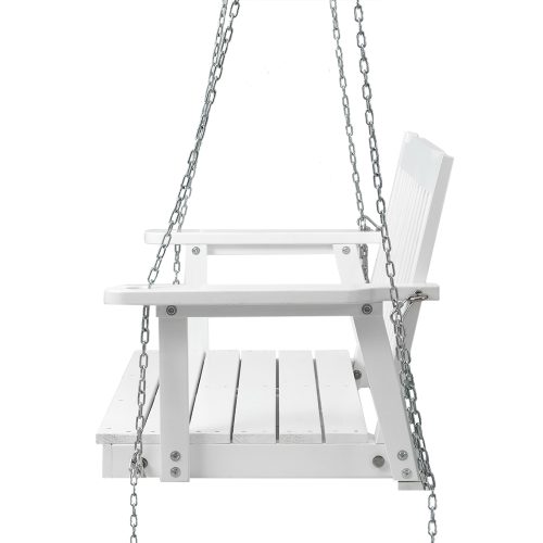 White outdoor swing chair