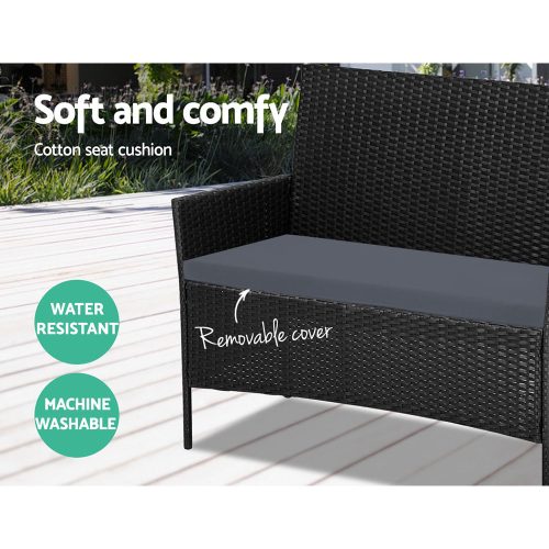 Wicker outdoor seating