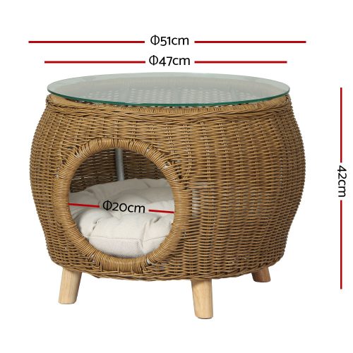Wicker storage table