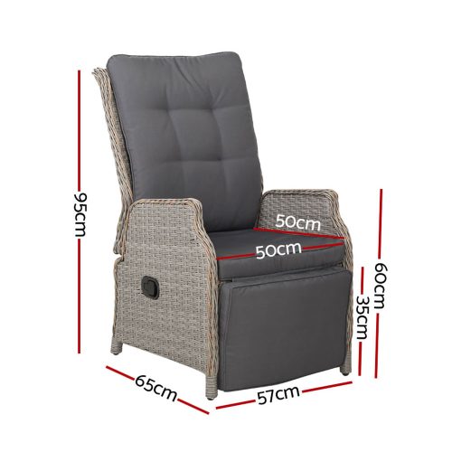 Wicker sun loungers