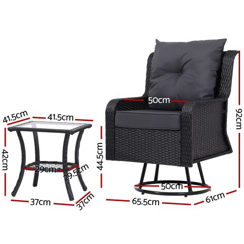 Wicker swivel chairs