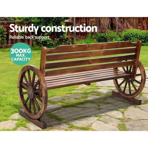 Wooden park bench