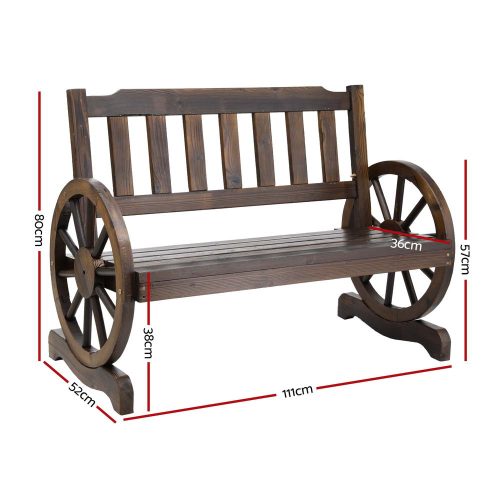 Wooden wagon bench