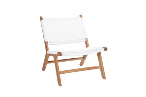 Zen Accent Chair – White (Close Weave)