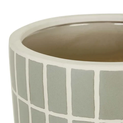 matte stone grey planter