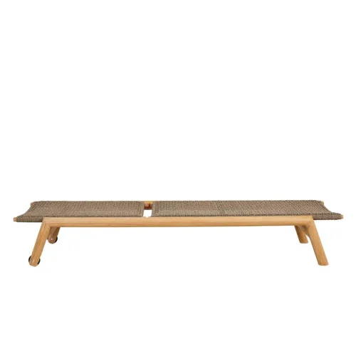 modern teak sunbed