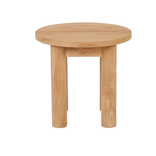 natural teak side table