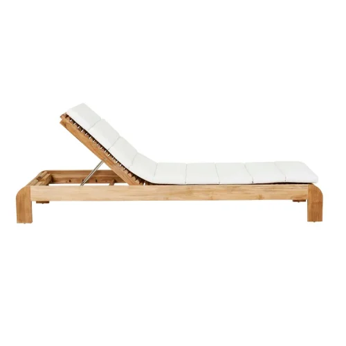 natural teak sunbed