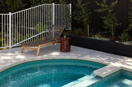outdoor teak sunbed