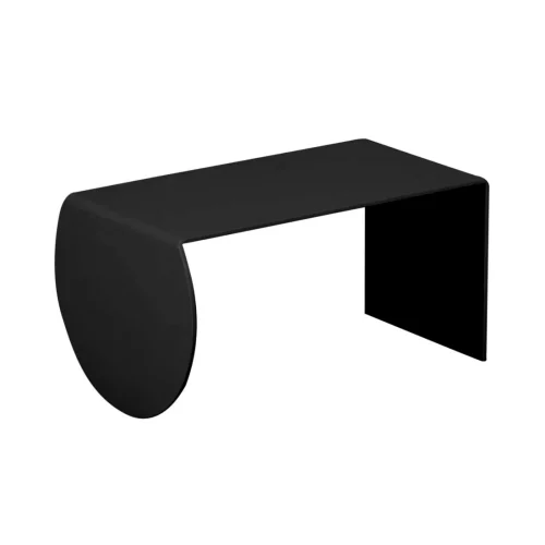 sleek black side table