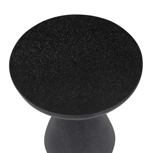 speckled side table