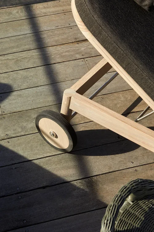 stylish teak sunbed