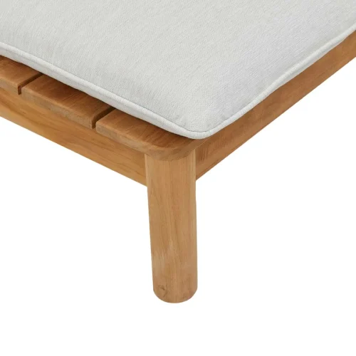 teak and white sun lounger